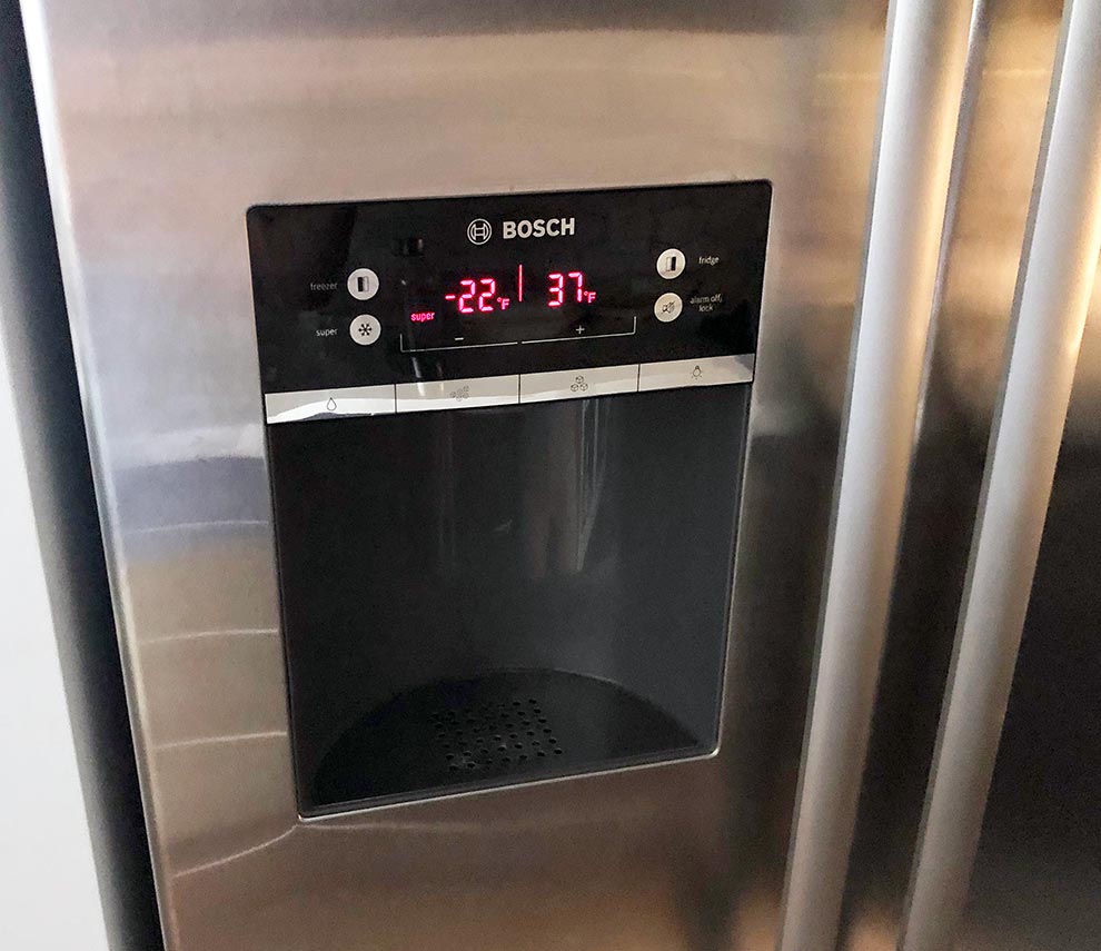 Check the Power and Temperature Control - Bosch Refrigerator Not Cooling